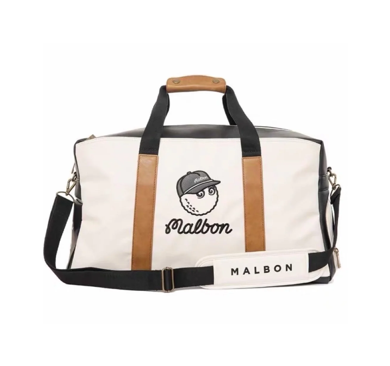 2024 MALBON GOLF Fashion Golf Clothing Bag Korean Men's and Women's Same Style New Classic Boston Handbag Travel Bag