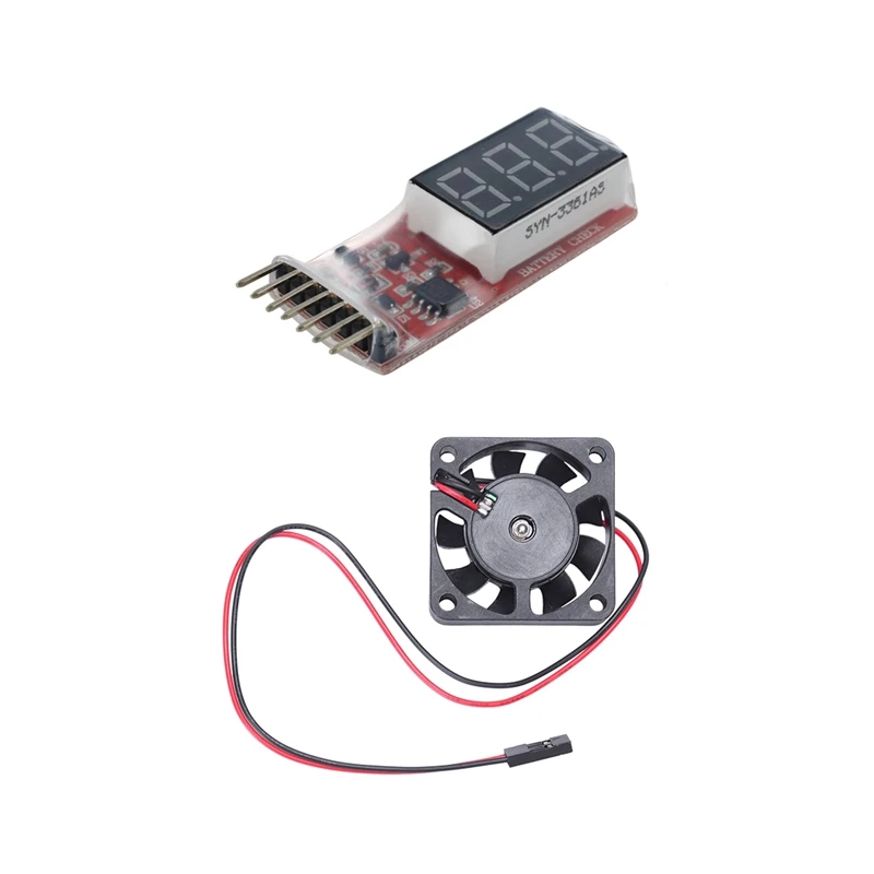 

2S-6S 2-6S RC Lipo батарея низкое напряжение тестер сигнализации с для Rc модели автомобиля Esc 3010 двигатель охлаждающий вентилятор 40x40 мм
