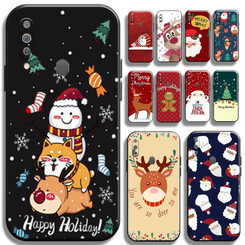 

Christmas Santa Claus Reindeer For Samsung Galaxy M30 M30S Phone Case Funda Coque TPU Shockproof Black Soft Full Protection