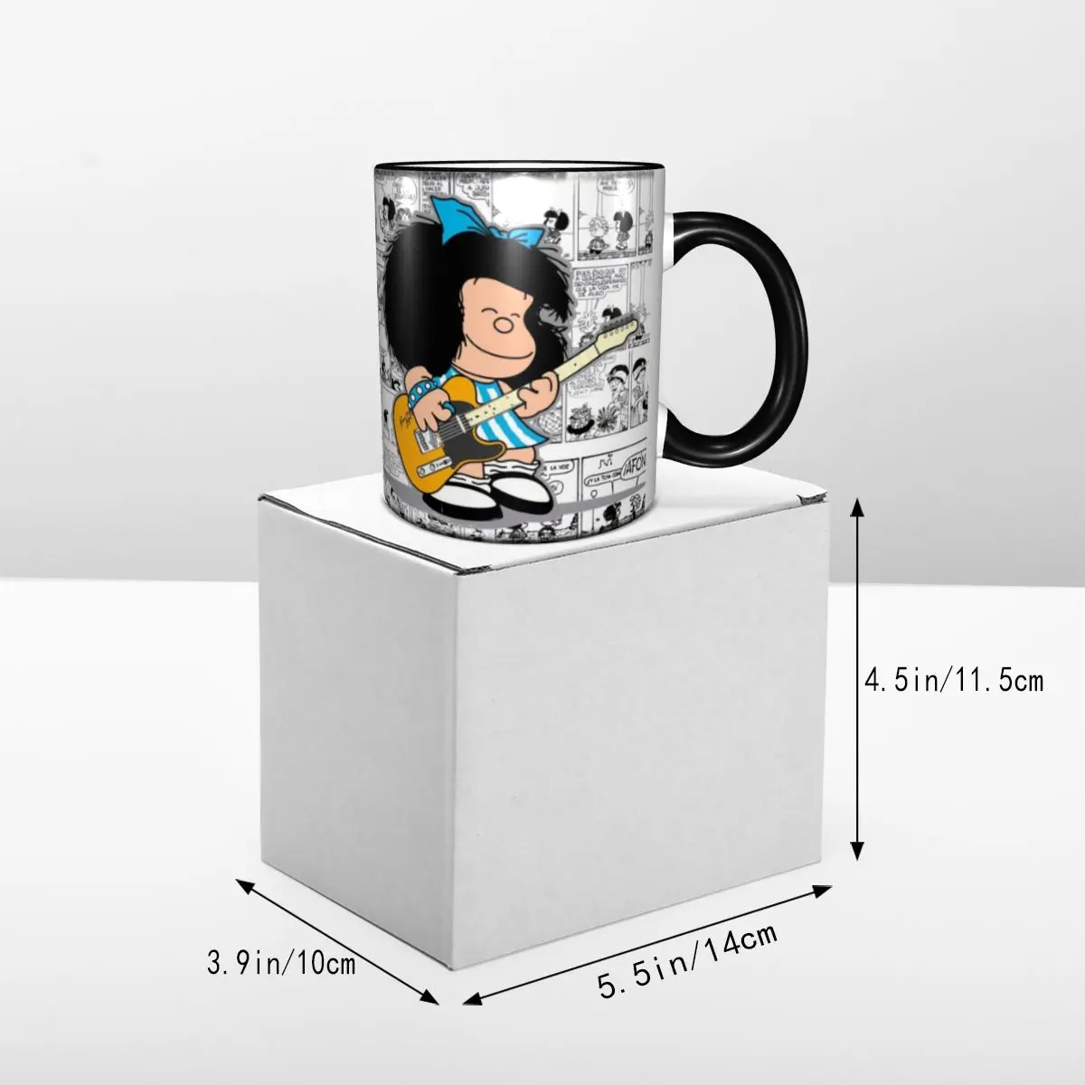 Фото Кружки M-Mafalda Kawaii в винтажном стиле с комиксами и мультфильмами, керамические, для молока, чая и кофе, DIY №5