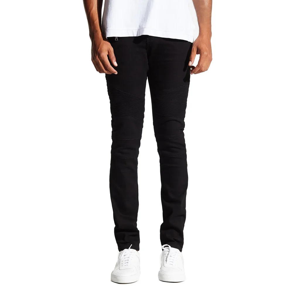 2022 Fashion Elastic Men's Jeans Personalized Pleated Denim Jeans Men Designer Jeans for Men Full Length Trousers