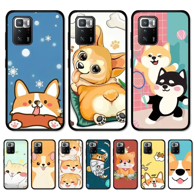 

Cartoon Dog Corgi Phone Case for Redmi 5 6 7 8 9 A 5plus K20 4X S2 GO 6 K30 pro