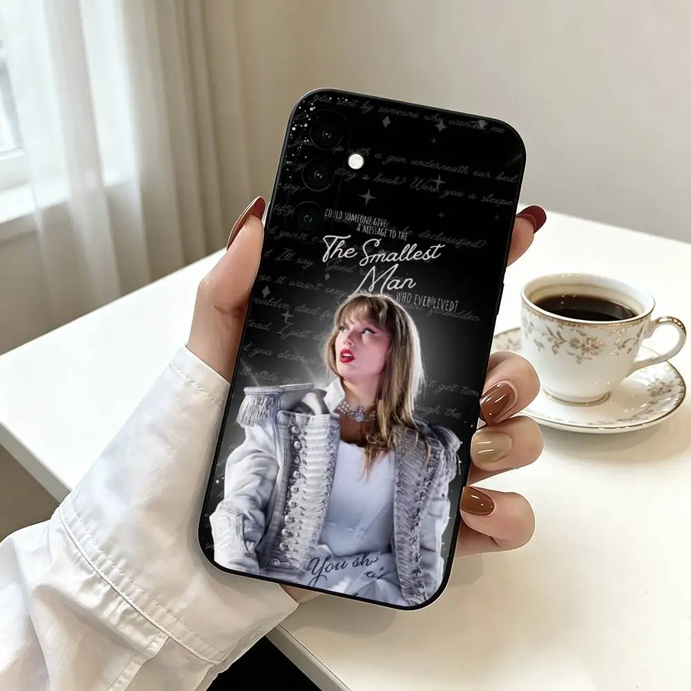Фото Чехол для телефона T-Taylor Singer Swift-t для Samsung Galaxy A73, A72, A71, A70, A53, A52, A51, мягкий силиконовый черный чехол №3