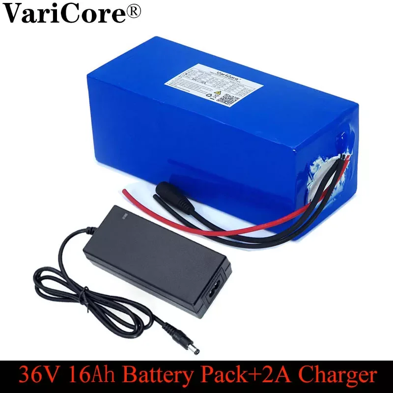 

2023New VariCore 36V 16ah 18650 lithium Battery pack and bms protection 16000mAh backup power supply + 42V 2A charger