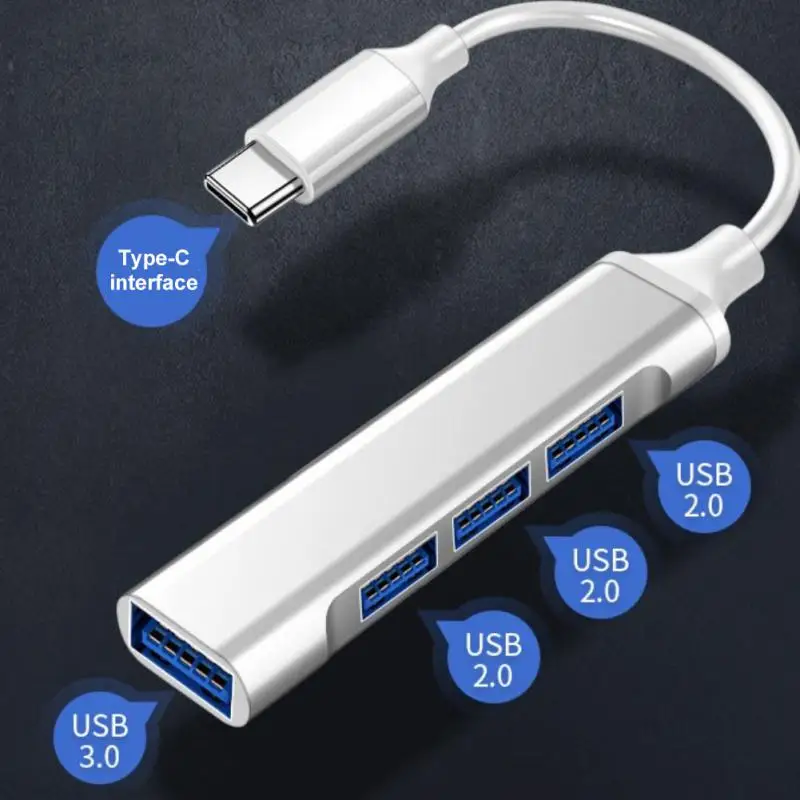 

Portable Usb Hub Type C To Usb Usb Hub Adapter 4 Port Multi Splitter Adapter Phone Accessories Usb Hub 3.0 Extender Ergonomic