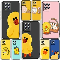 little yellow duck phone case for oppo realme c2 c3 c11 c20 c21 c21y q3s q5i x2 x3 gt neo2 gt2 gt neo3 pro black silicone soft