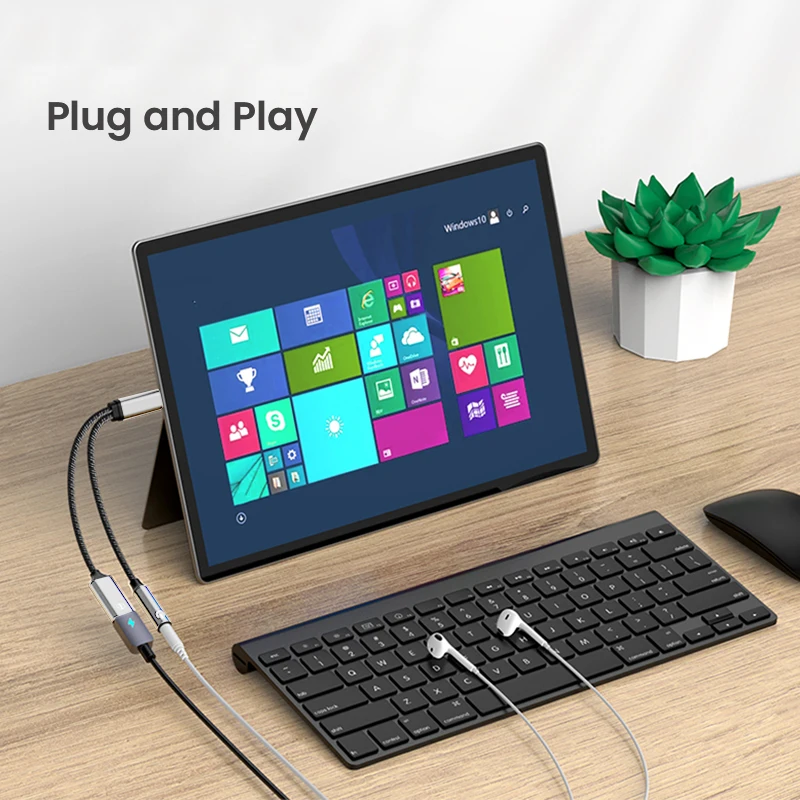 Фото OTG 2 в 1 Тип USB C на разъем 3,5 мм AUX Аудио адаптер для наушников Быстрое зарядное устройство 60 Вт для Samsung iPhone 15 Huawei Xiaomi Tablet iPad №2