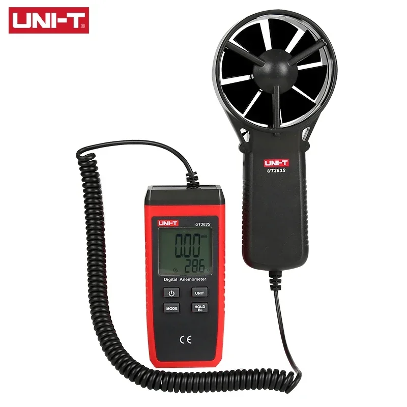 UNI-T UT363S Мини-анемометр тестер скорости ветра температуры ЖК-дисплей скорость