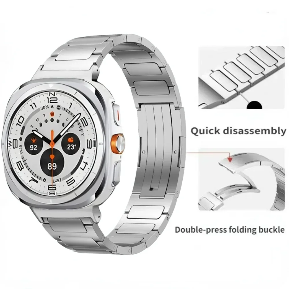 Ремешок из титанового сплава для Samsung Galaxy Watch Ultra 47 мм браслет нержавеющей стали 7