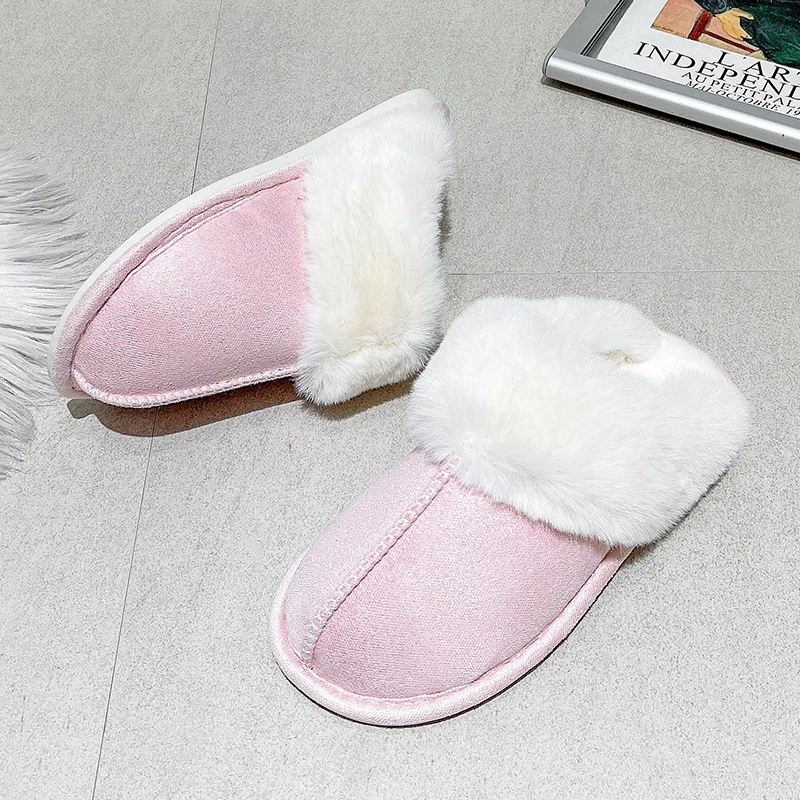 

Women's shoes New Winter 2022 Women's Flat Slippers With Cashmere Thermal Indoor Tows Home Shoes For Women Plush Slippers