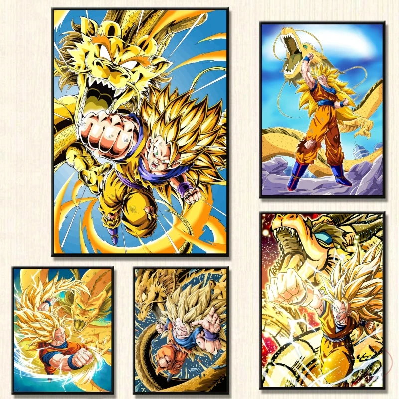 

Japanese Anime Posters and Prints Dragon Ball Kakarot Gifts Comics Pictures Children's Bedroom Decor Classic Modular Painting
