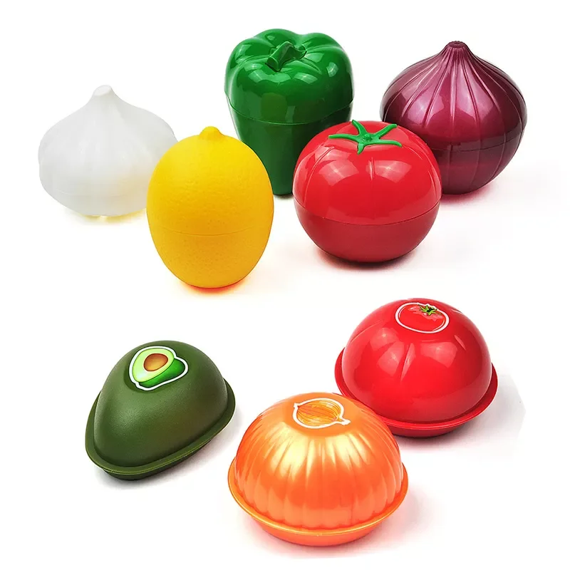 

Kitchen Gadget Vegetable Fruit Storage Container Avocado Keeper Garlic Onion Saver Box for Tomato Lemon Green Bell Pepper Fresh