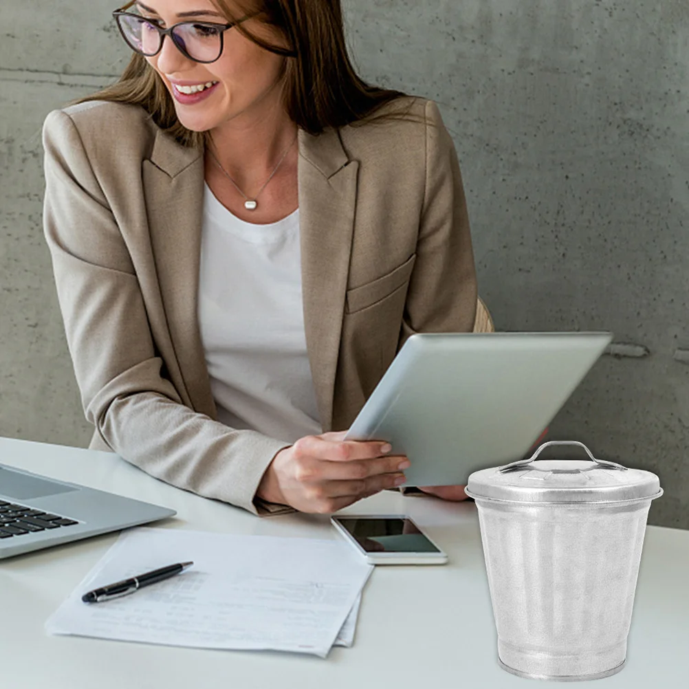 2 шт. мини-кисть для макияжа мусорное ведро дорожное оцинкованное железный