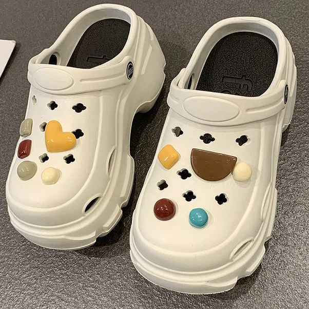 

2023 Summer Slides for Women Clogs Outdoor Slippers Beach Brand Sandals Colorful Candy Shoes Women's Summer Footwear Heightening