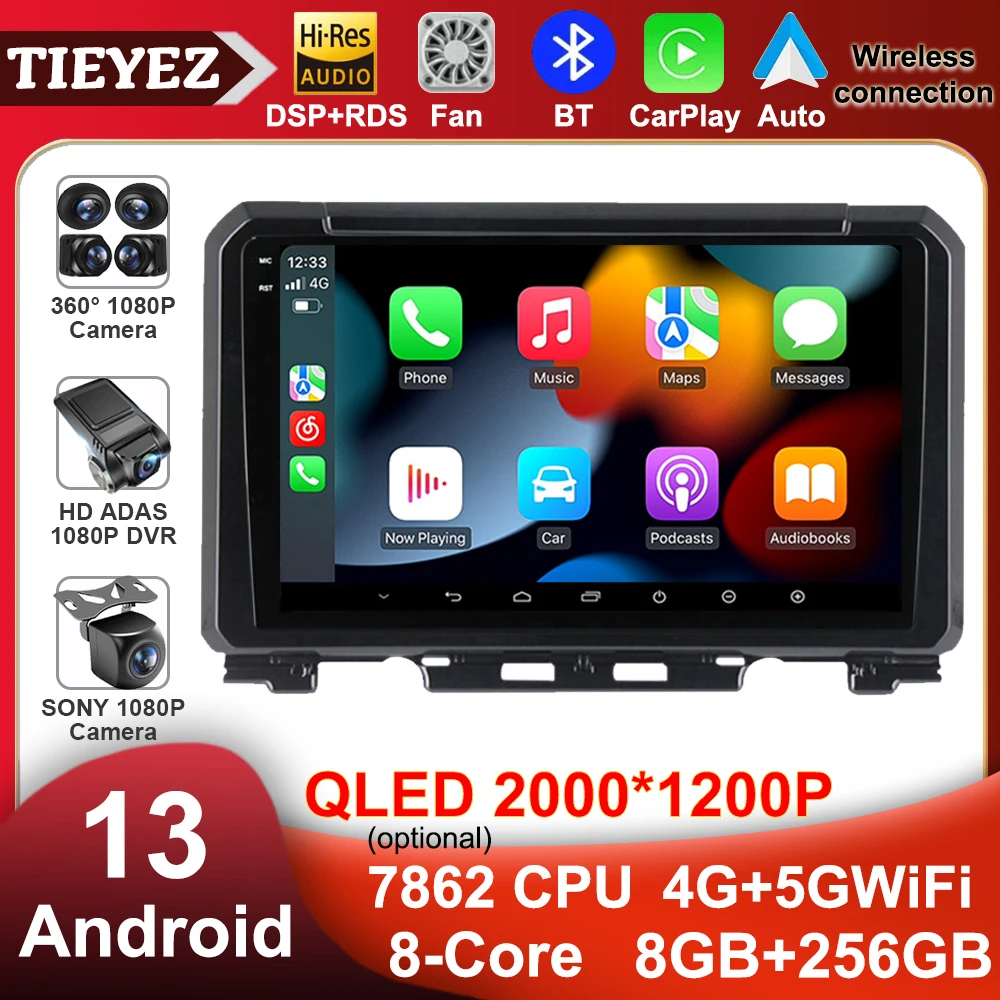 Android 14 для Suzuki Jimny JB64 2018-2020 Автомобильный радиоприемник Стерео Мультимедийная