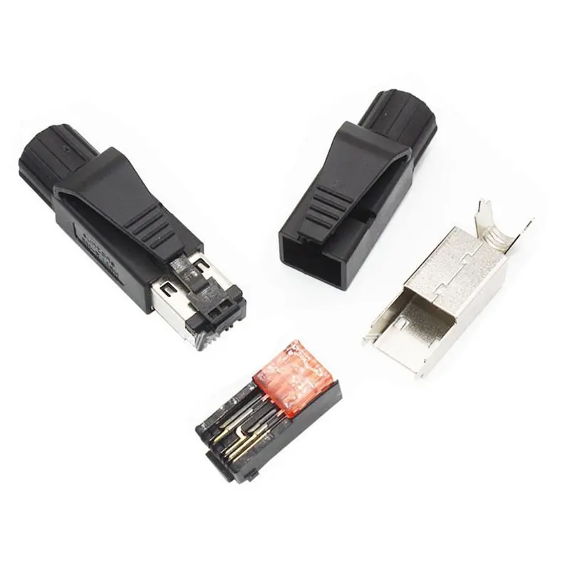 Фото Сетевой кабельный разъем для промышленных сетей RJ45 Ethernet, 22AWG~8-контактный, 4-контактный 26AWG, Profinet/Ethercat, промышленный тип №3