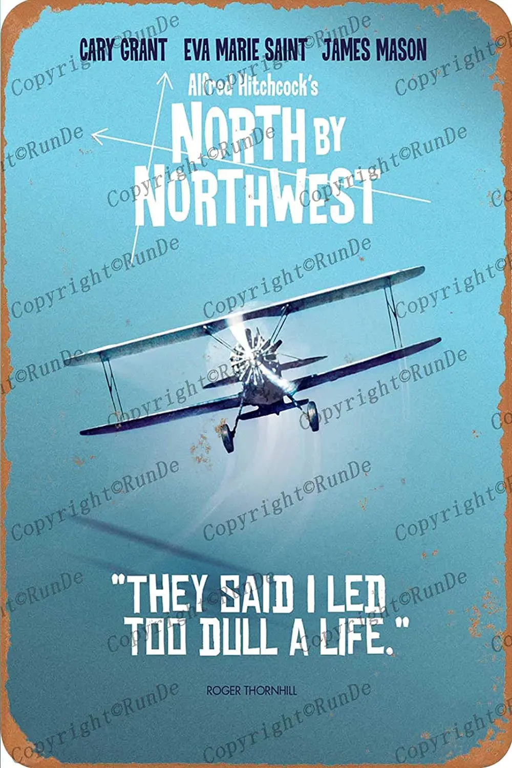 Северный Северо Западный фильм плакат винтажный жестяной знак Настенный декор