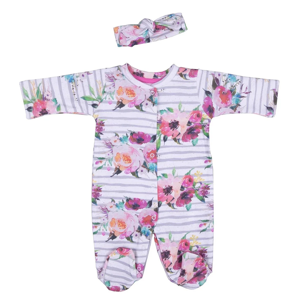 

Bebepan Garden Jumpsuit Hair Band Set New Born Girl