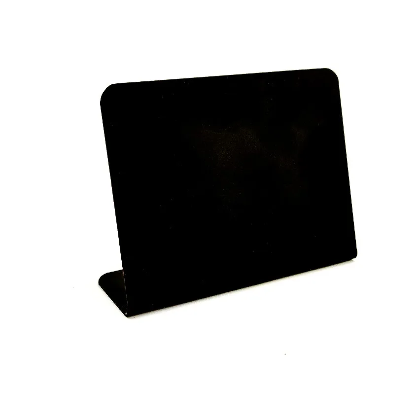 Plastic Price Ticket Tag Board Label Sign Stand Blackboard PVC Rewritable Erasable Reuse 4x3'' 5x4'' in Black 50pcs