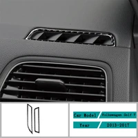 carbon fiber car accessories interior air vent outlet protective decoration cover trim stickers for volkswagen golf 7 2013 2017