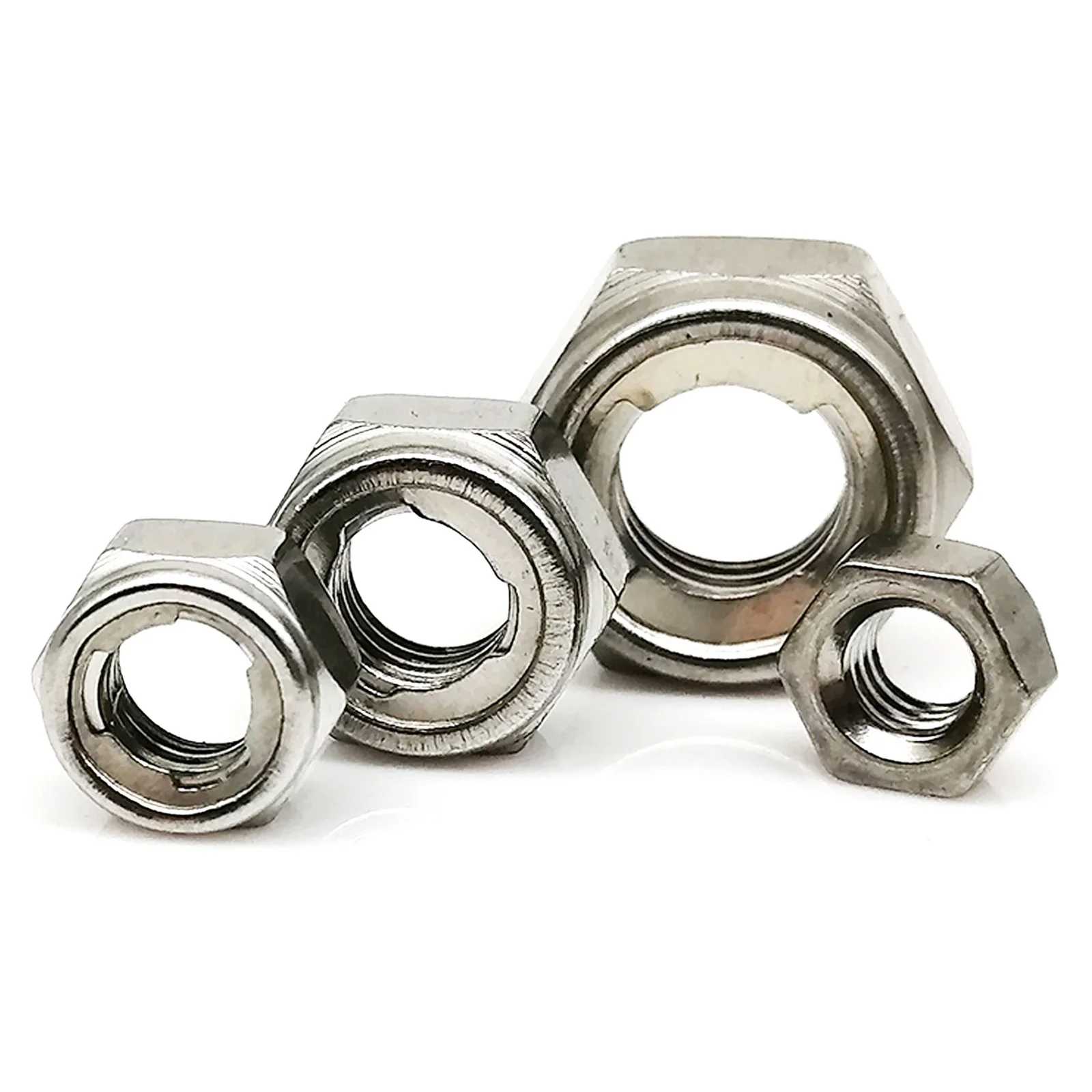 

2/5/10pcs M3 M4 M5 M6 M8 M10 M12 M14 M16 DIN980 GB6184 304 A2 Stainless Steel All Metal Insert Hex Hexagon Self Lock Nut Locknut