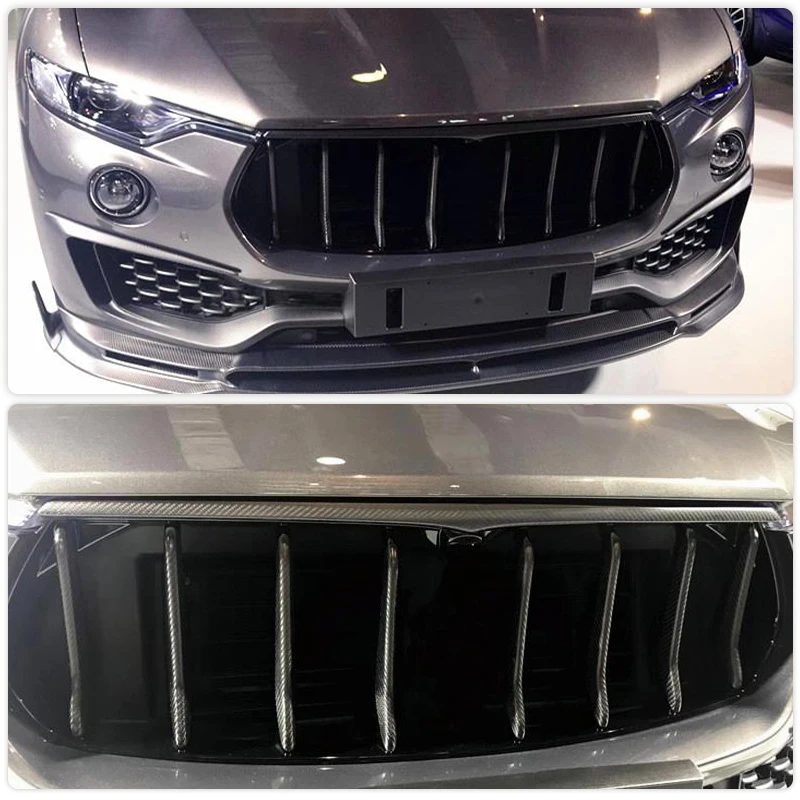 Накладка на решетку переднего бампера из углеродного волокна для Maserati Levante Base S