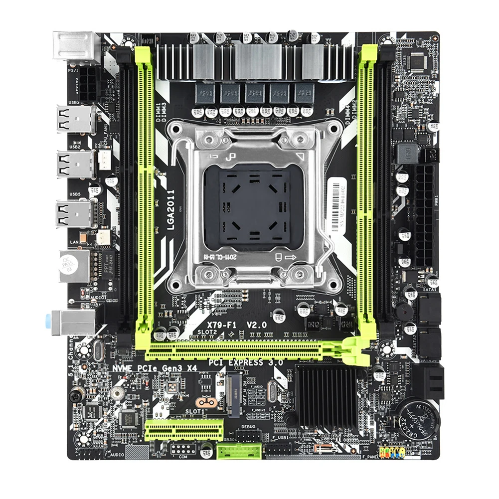 

Комплект материнской платы X79 с LGA2011 Combos Xeon E5 2650 V2 ЦПУ 4 шт. x 4 ГБ = 16 Гб памяти DDR3 ECC ОЗУ 1333 МГц NVME M.2 слот