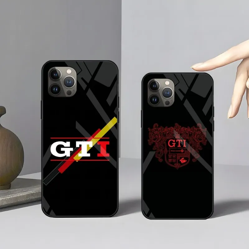 

ZUIDID Luxury Car Golf 7 Phone Case Tempered Glass For Apple IPhone 13 11 Pro Max 12 Design-GtI Mini X XS XR SE 2020 7 8 Plus