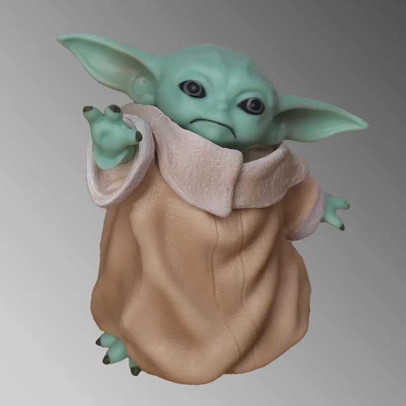 

Anime Star Wars Kawaii Baby Yoda Action Figure Model The Mandalorian Collectible Sculpture Doll Children's Toy Gift