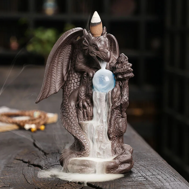 

Purple Sand Wing Dragon Incense Burner Creative Indoor Decoration Crafts