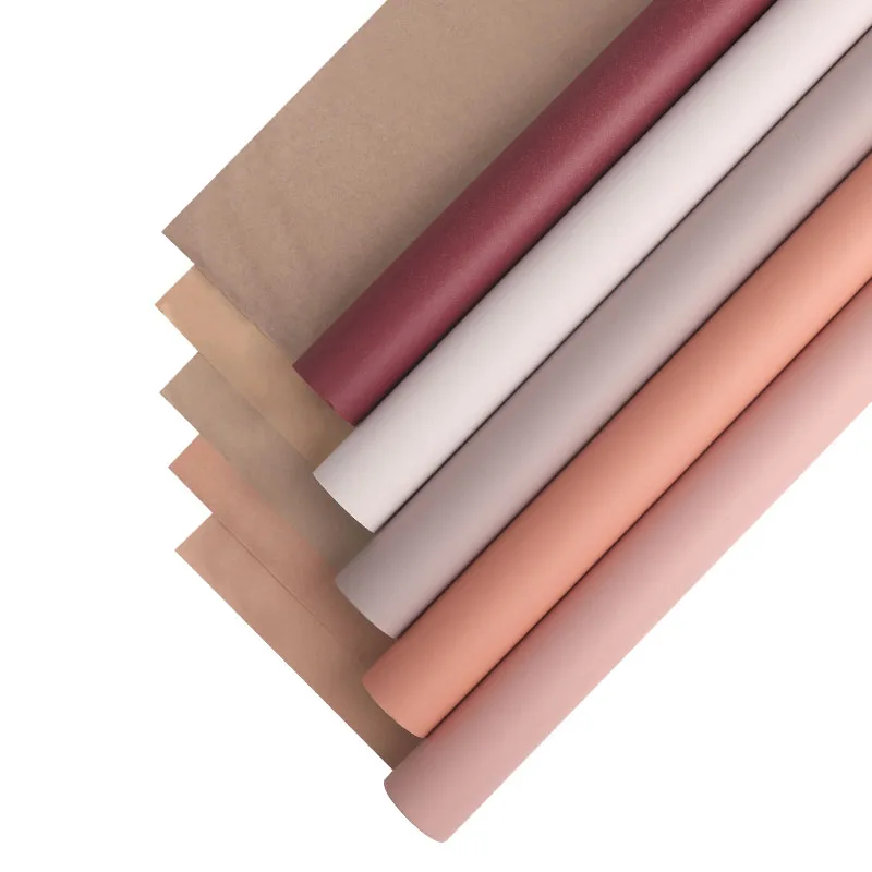 

60cm*10yards Roll kraft Flower Wrapping Paper Two-color Thickening Bouquet Packaging Gift Flower Shop DIY Packaging Material