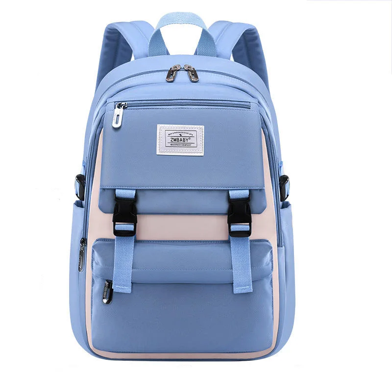 Student Multi-Color Waterproof School Backpack High School Bags for Girls Teenage Girl Large Capacity Campus Backpack
