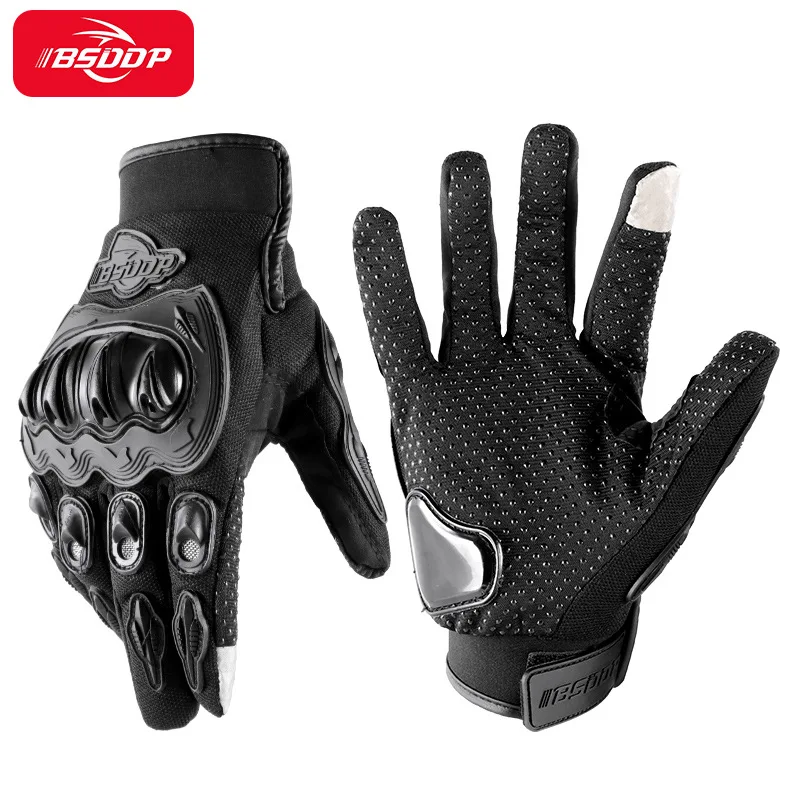 Motorcycle Riding Gloves Anti-Fall Summer Sunscreen Full Finger Touch Screen Gloves for Men and Women