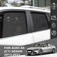 for audi a6 c7 sedan 2011 2018 sunshade visor magnetic car front windshield frame curtain rear baby side window sun shade shield