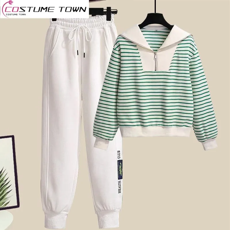 

Spring Suit Women's 2023 Korean Version Reduced Age Lapel Long-sleeved Top Fashion Versatile Casual Pants Two-piece Set