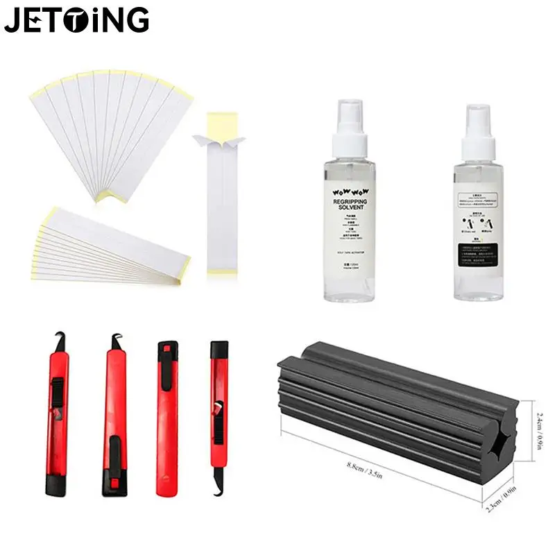 

Golf Grip Kits for Regripping Golf Clubs Grip Tape, Grip Solvent, Hook Blade Golf Putters Re-grip Tools Shaft Re-Gripping