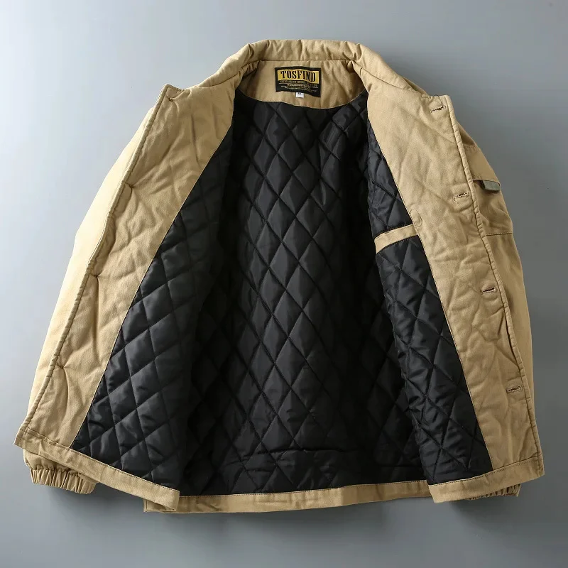 Мужская винтажная куртка-карго M65 с хлопковой подкладкой воротником лацканами и