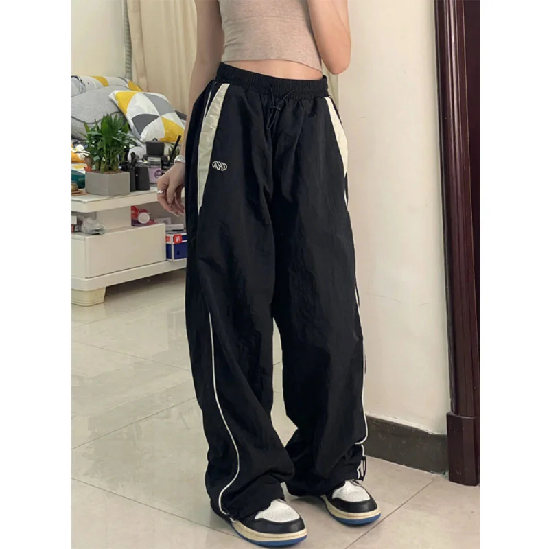 Women Casual Joggers Pants Korean 2023 Y2K Baggy Parachute Oversized Wide Leg Sweatpant Female Hip Hop Loose High Waist Trousers