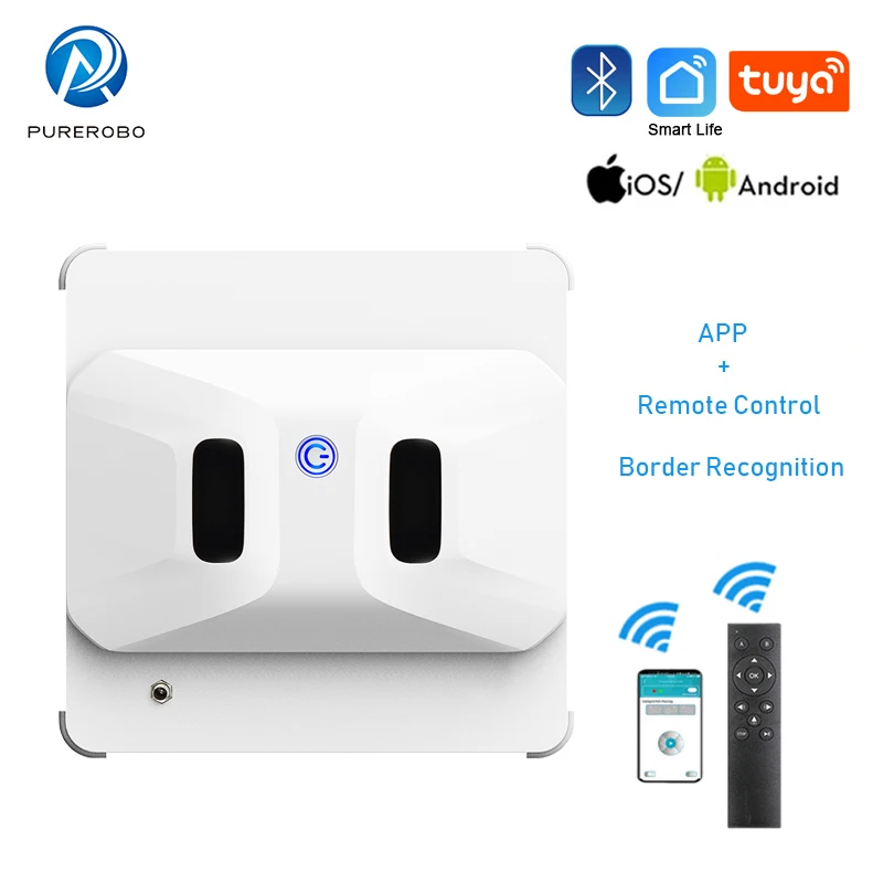 

PUREROBO W-S3 Робот для мытья окон с дистанционным управлением APP Автоматическая очистка стеклянной плитки стены Ультра-тихий робот-пылесос