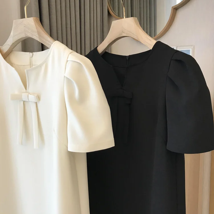 Распродажа женское платье-чулок с лентой во французском стиле