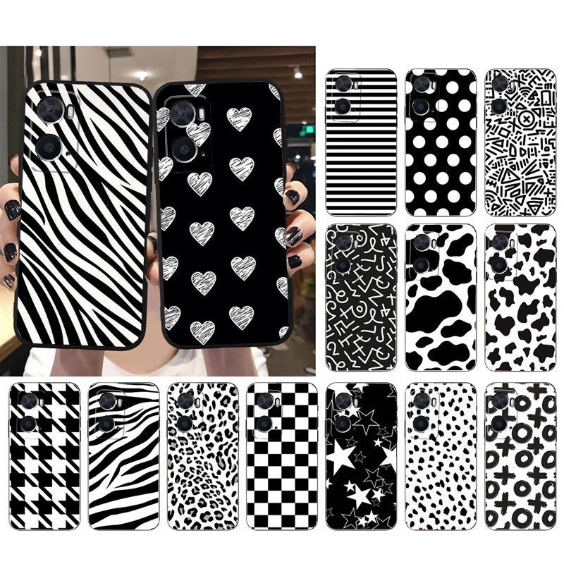 

Cow zebra Leopard Black White Art Phone Case for OPPO A96 A91 A54 A74 A94 A53S A15 A16 A17 Reno 2 2Z Reno 6 7 8 Case