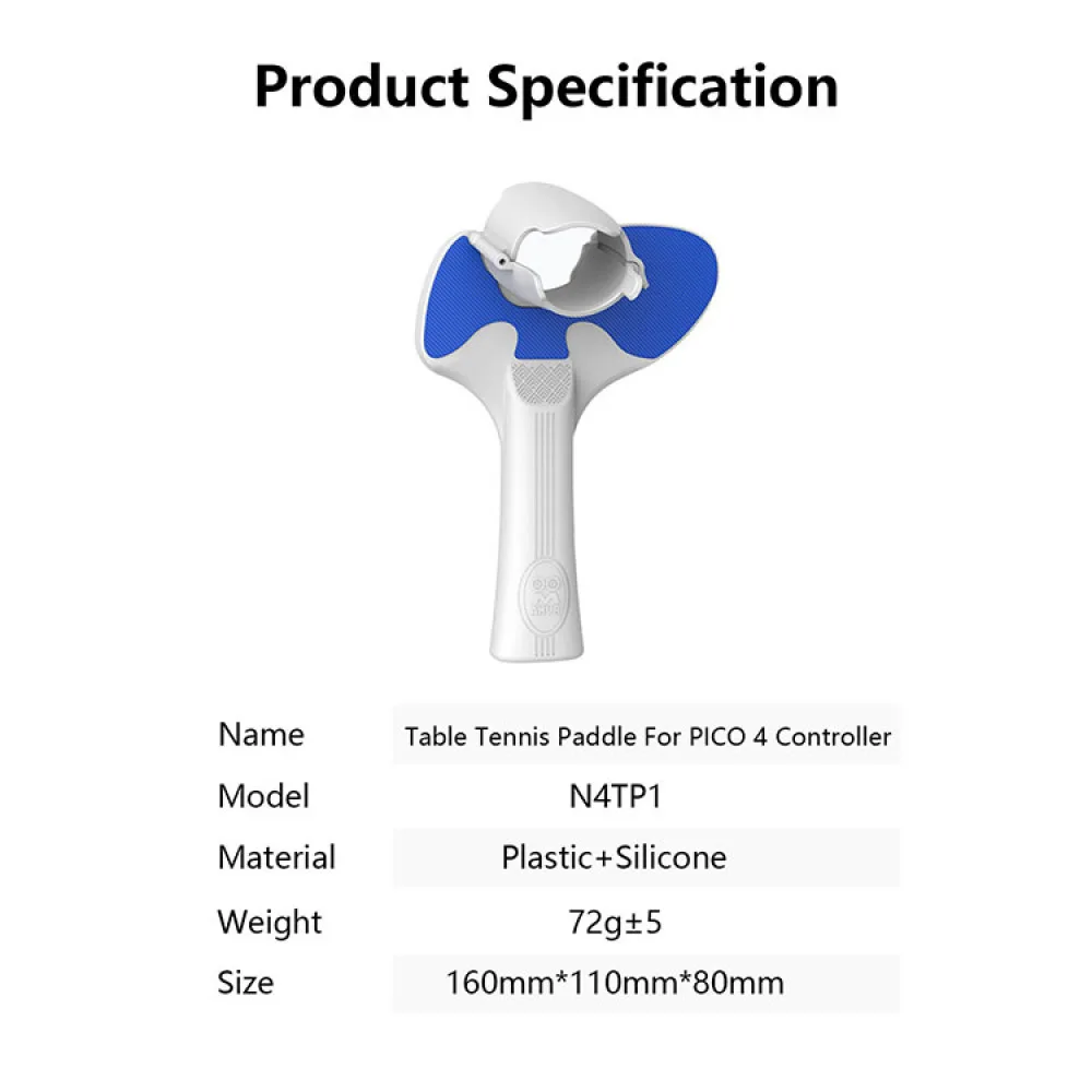 Для PICO4 VR рукоятка для ракетки настольного тенниса ABS Силиконовая защита