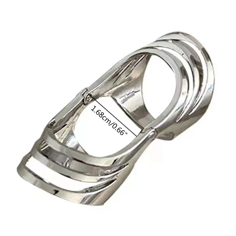 Гибкое соединительное кольцо широкое массивное в готическом стиле ювелирное