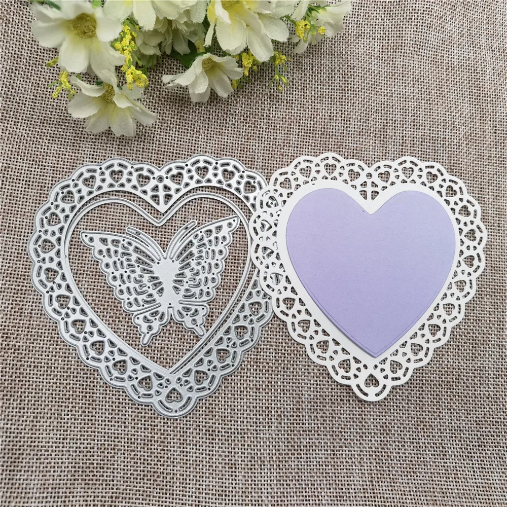 Металлические Вырубные штампы в виде бабочки, сердца, цветов, листьев, фотоальбом, декоративная папка для тиснения, бумажные карточки для костюма