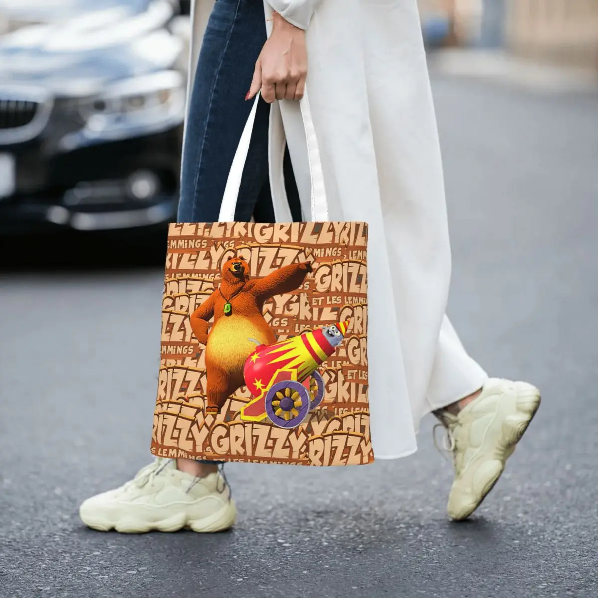 Grizzy And The Lemmings Totes Canvas Handbag Women Canvas Shopping Bag