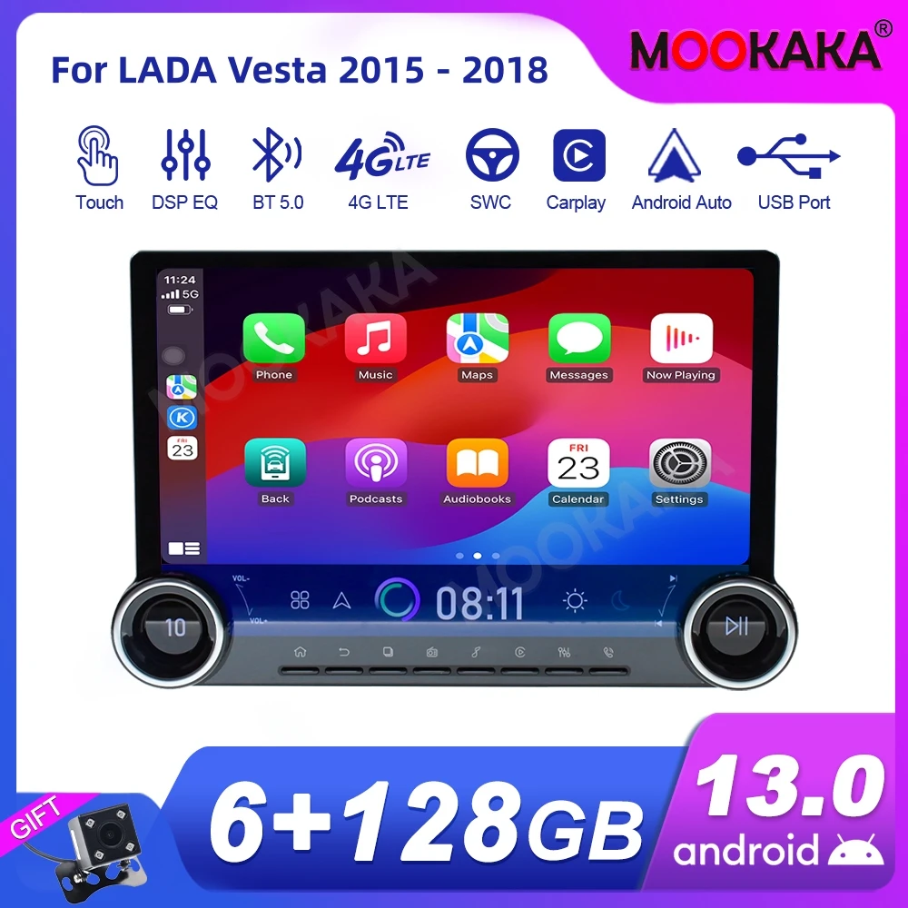 Для LADA Vesta 2015-2018 Android автомобильный радиоприемник 2Din стереоприемник авторадио