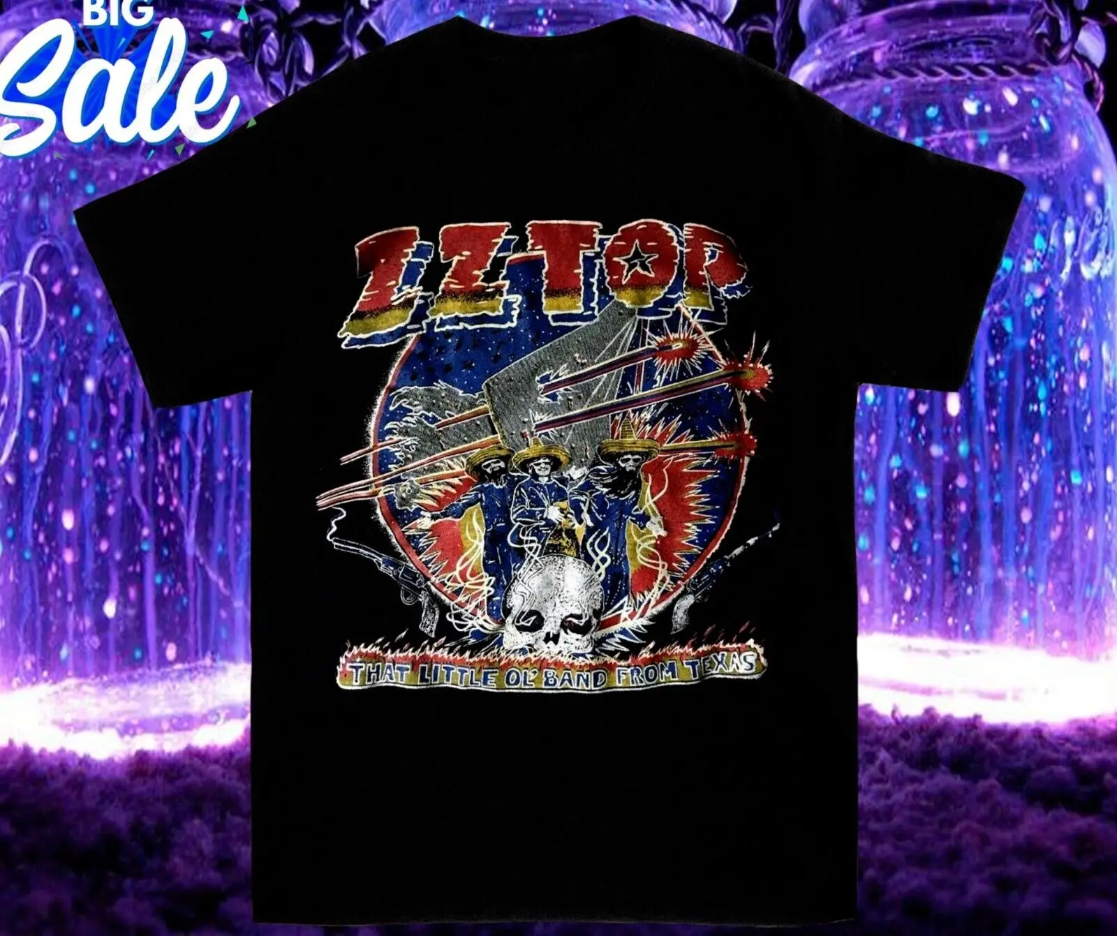 Мужская Винтажная Футболка 70s ZZ все размеры S 5XL