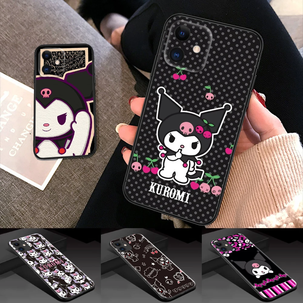 T85 cute Kuromi Soft Case for Samsung J2 Prime J4 Core J5 J6 Plus J7 Pro J8 S7 Edge S8 Note 8 9 10 Lite 20 Ultra