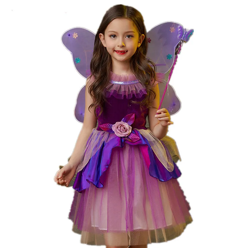 

Christmas Girl Princess Dress Witch Masquerade Dress up Halloween Dress Butterfly FARCENT Costume Long Sleeve
