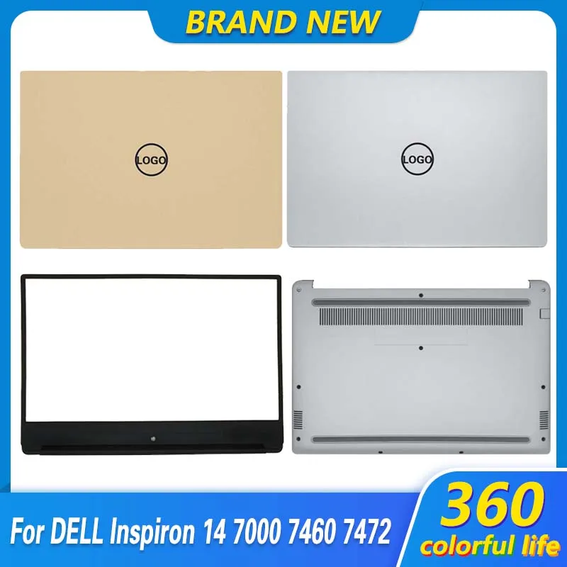 

Новый чехол для ноутбука DELL Inspiron 14 7000 7460 7472 Series, задняя крышка ЖК-дисплея, задняя крышка, задняя крышка, верхняя и нижняя крышка, серебристый